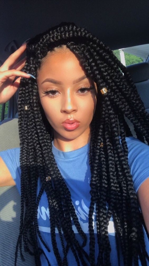 Unique Box Braids Hairstyles To Make You Look Super 38