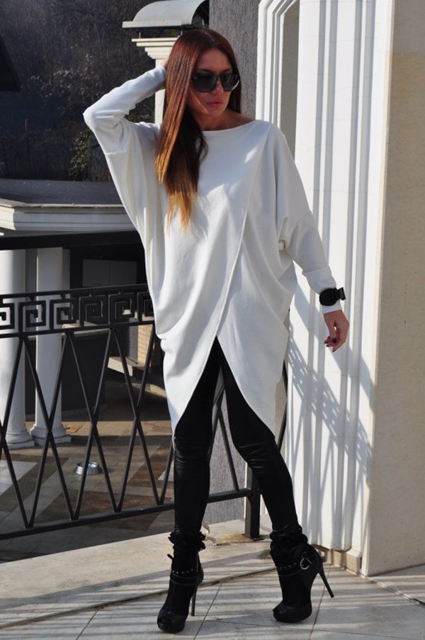 15 Types of Cute Long Shirts to Wear with Leggings – Office Salt