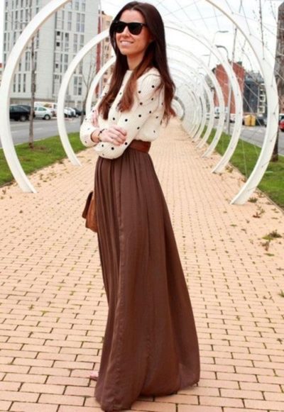 40 Gorgeous Long Skirt Outfits For Working Women - Office Salt